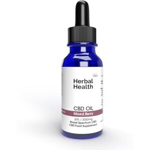 Herbal Health CBD Oil Drops 2000mg 10ml Mixed Berry Flavour Broad Spectrum CBD 20% for Sleep & Anxiety Support Herbal Health CBD Oil Drops 2000mg 10ml Mixed Berry Flavour Broad Spectrum CBD 20% for Sleep & Anxiety Support