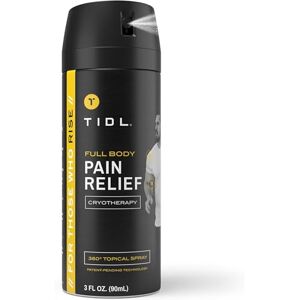 TIDL Cryotherapy Spray for Pain Relief, 85g, Targeted Neck Pain, Joint and Muscle Pain Relief, Organic Plant Based Menthol, Instant Cooling for Arthritis TIDL Cryotherapy Spray for Pain Relief, 85g, Targeted Neck Pain, Joint and Muscle Pain Relief, Organic Plant Based Menthol, Instant Cooling for Arthritis