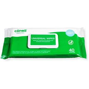 Clinell Universal Cleaning and Disinfectant Wipes for Surfaces Pack of 24 40 Wipes per Pack (960 Wipes) Clip Pack Multi Purpose Wipes, Kills 99.99% of Germs, Quick Action Clinell Universal Cleaning and Disinfectant Wipes for Surfaces Pack of 24 40 Wipes per Pack (960 Wipes) Clip Pack Multi Purpose Wipes, Kills 99.99% of Germs, Quick Action