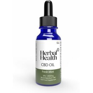 Herbal Health CBD Oil Drops 2000mg High Purity Fresh Mint Flavour 20% CBD Blended with Naturally Sourced MCT Oil Supports Sleep & Anxiety THC-Free 10ml (18+) Herbal Health CBD Oil Drops 2000mg High Purity Fresh Mint Flavour 20% CBD Blended with Naturally Sourced MCT Oil Supports Sleep & Anxiety THC-Free 10ml (18+)