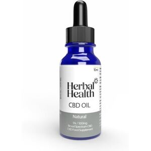 Herbal Health CBD Oil Drops 500mg High Purity Natural Flavour 5% CBD Blended with Naturally Sourced MCT Oil Supports Sleep & Anxiety THC-Free 10ml (18+) Herbal Health CBD Oil Drops 500mg High Purity Natural Flavour 5% CBD Blended with Naturally Sourced MCT Oil Supports Sleep & Anxiety THC-Free 10ml (18+)
