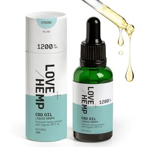 Love Hemp CBD Oil Drops 30ml 1200mg Made in UK Natural/High Strength CBD Oil for Sleep with MCT, Vegan & Gluten-Free, THC Free, Natural Daily Health Hemp Extract, Anxiety Relief for Adults Love Hemp CBD Oil Drops 30ml 1200mg Made in UK Natural/High Strength CBD Oil for Sleep with MCT, Vegan & Gluten-Free, THC Free, Natural Daily Health Hemp Extract, Anxiety Relief for Adults
