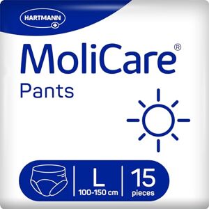 Molicare ® Pants Day – Incontinence Pants for Moderate Incontinence for Men & Women Reliable & Discreet Size L 39-59 inches (100-150cm), 15 Items Molicare ® Pants Day – Incontinence Pants for Moderate Incontinence for Men & Women Reliable & Discreet Size L 39-59 inches (100-150cm), 15 Items