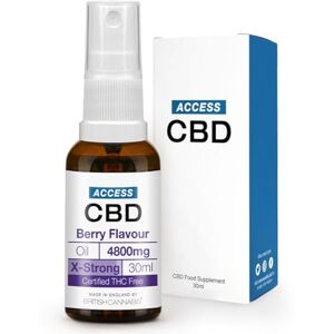 ACCESS CBD Oil 4800 mg Vegan Joint Pain Relief Health Sleep Anxiety Free from THC Oil Mct Oil Cbd Drops Extra Strong Strength Cbd Spray Berry Flavour 30ml ACCESS CBD Oil 4800 mg Vegan Joint Pain Relief Health Sleep Anxiety Free from THC Oil Mct Oil Cbd Drops Extra Strong Strength Cbd Spray Berry Flavour 30ml