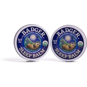 Badger Mini Sleep Balm Duo Natural Sleep Aid Sleep Care with Lavender and Bergamot Essential Oils Calms The Mind & Relieves Stress Cruelty & Gluten-Free (Pack of 2 x 21g) Badger Mini Sleep Balm Duo Natural Sleep Aid Sleep Care with Lavender and Bergamot Essential Oils Calms The Mind & Relieves Stress Cruelty & Gluten-Free (Pack of 2 x 21g)