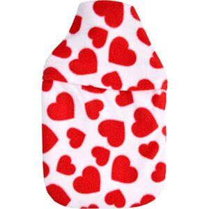 Vagabond Bags Ltd Vagabond Bags Red Hearts 2 Litre Hot Water Bottle and Cover Vagabond Bags Ltd Vagabond Bags Red Hearts 2 Litre Hot Water Bottle and Cover