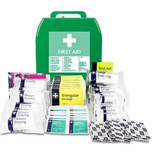 Lewis-Plast Premium Large 21-50 Persons First Aid Kit Box, Complete with Integrated Carry Handle and Wall Mounting System, Ideal for Home, Office and Sports, Green Lewis-Plast Premium Large 21-50 Persons First Aid Kit Box, Complete with Integrated Carry Handle and Wall Mounting System, Ideal for Home, Office and Sports, Green