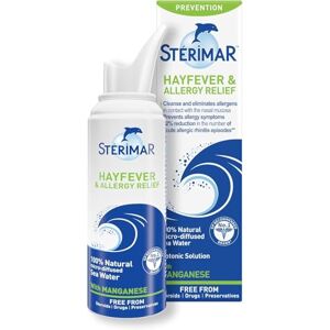 Stérimar Sterimar Hayfever & Allergy Relief, Nasal Spray, with Manganese, Isotonic, 100% Natural Sea Water, Free from Steroids, Drugs & Preservatives, for Adults & Children 3+, 100ml Stérimar Sterimar Hayfever & Allergy Relief, Nasal Spray, with Manganese, Isotonic, 100% Natural Sea Water, Free from Steroids, Drugs & Preservatives, for Adults & Children 3+, 100ml