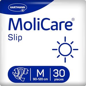Molicare Slip Day – Adult Nappies for Severe Urinary and Faecal Incontinence Reliable and Comfortable Size M, 35-47 inches (90-120cm), 30 Items Molicare Slip Day – Adult Nappies for Severe Urinary and Faecal Incontinence Reliable and Comfortable Size M, 35-47 inches (90-120cm), 30 Items