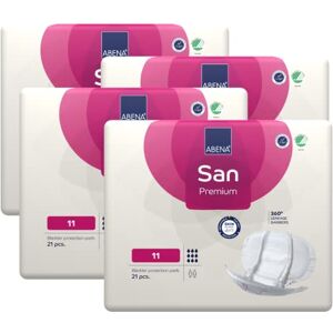 ABENA San Premium Size 11 Incontinence Pad, 3400ml Absorbency, Case of 4 Packs, White ABENA San Premium Size 11 Incontinence Pad, 3400ml Absorbency, Case of 4 Packs, White