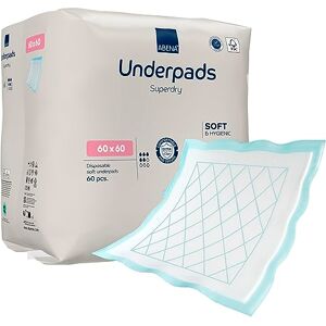 ABENA Underpad Superdry Disposable Incontinence Bed Pads, Eco-Labelled Incontinence Underpads, Leak Protection, Soft & Secure Bed Protectors For Incontinence 60x60cm, 60 count (Pack of 1) ABENA Underpad Superdry Disposable Incontinence Bed Pads, Eco-Labelled Incontinence Underpads, Leak Protection, Soft & Secure Bed Protectors For Incontinence 60x60cm, 60 count (Pack of 1)