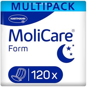 Molicare Form Night Large Shaped Incontinence Pads for Men and Women with Moderate Urine and Stool Incontinence, 4 Packs of 30 (120 Pieces) Molicare Form Night Large Shaped Incontinence Pads for Men and Women with Moderate Urine and Stool Incontinence, 4 Packs of 30 (120 Pieces)