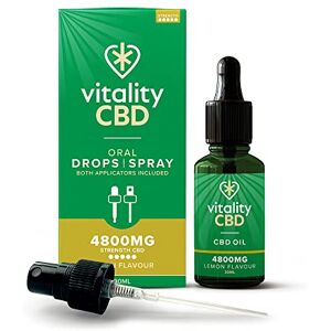Vitality CBD Drops, Spray in MCT Oil 4800 mg, Lemon, 30 ml, NO THC Vitality CBD Drops, Spray in MCT Oil 4800 mg, Lemon, 30 ml, NO THC