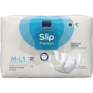 ABENA Slip Flexi-Fit Premium Incontinence Briefs, Level 1, (Medium to Extra Large), Medium/Large, 27 Count ABENA Slip Flexi-Fit Premium Incontinence Briefs, Level 1, (Medium to Extra Large), Medium/Large, 27 Count
