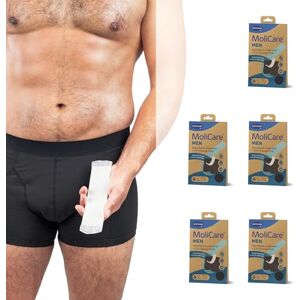Molicare Men Invisible Absorbent Washable Incontinence Pants with Disposable X-Change Pads for Extra Protection, Pads Discreetly Hidden in Inner Pocket, Washable at 60° C, Size M, Black, Pack of 5 Molicare Men Invisible Absorbent Washable Incontinence Pants with Disposable X-Change Pads for Extra Protection, Pads Discreetly Hidden in Inner Pocket, Washable at 60° C, Size M, Black, Pack of 5