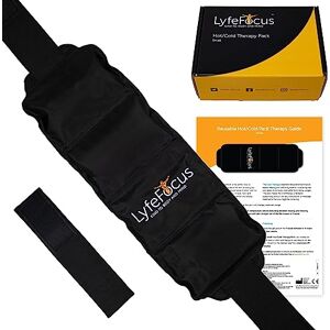 LyfeFocus Premium Multi-Use Reusable Hot & Cold Gel Ice Pack for Shoulder, Leg & Back Pain Relief: Microwaveable & Freezable Wrap, Heat/Ice for Injuries (Black No Cover, Small 45cm*15cm) LyfeFocus Premium Multi-Use Reusable Hot & Cold Gel Ice Pack for Shoulder, Leg & Back Pain Relief: Microwaveable & Freezable Wrap, Heat/Ice for Injuries (Black No Cover, Small 45cm*15cm)