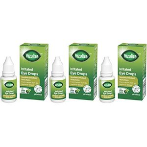 Vizulize Irritated Eye Drops, for Sore & Itchy Eyes, Soothing Relief with Natural Plant Extracts, 3 x 10 ml Bottles Vizulize Irritated Eye Drops, for Sore & Itchy Eyes, Soothing Relief with Natural Plant Extracts, 3 x 10 ml Bottles
