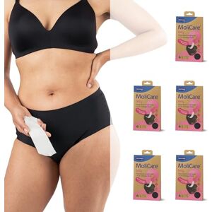 Molicare Lady Invisible Absorbent Washable Incontinence Pants with Disposable X-Change Pads for Extra Protection, Pads Discreetly Hidden in Inner Pocket, Size M, Washable at 60° C, Black, Pack of 5 Molicare Lady Invisible Absorbent Washable Incontinence Pants with Disposable X-Change Pads for Extra Protection, Pads Discreetly Hidden in Inner Pocket, Size M, Washable at 60° C, Black, Pack of 5