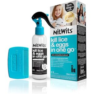 NitWits All-In-One Head Lice Treatment Spray, Kills Nits & Eggs, Includes Lice Spray 120ml & Nit Comb ,120 ml (Pack of 1) NitWits All-In-One Head Lice Treatment Spray, Kills Nits & Eggs, Includes Lice Spray 120ml & Nit Comb ,120 ml (Pack of 1)