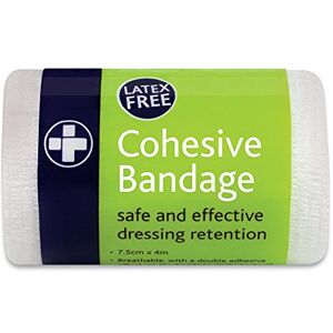 Reliance Medical Cohesive Bandage Latex Free, Durable, and Strong for Effective Dressing Retention, 7.5 cm x 4 m, White, Pack of 10 Reliance Medical Cohesive Bandage Latex Free, Durable, and Strong for Effective Dressing Retention, 7.5 cm x 4 m, White, Pack of 10