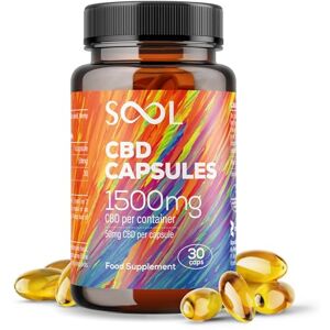 SOOL CBD Capsules 1500mg 30pcs 50mg CBD per Capsule Broad Spectrum CBD High Strength blendeed with Hemp Oil CBD Oil Capsules Cannabidiol CBD Oil for Pain, Stress & Anxiety Relief for Adults SOOL CBD Capsules 1500mg 30pcs 50mg CBD per Capsule Broad Spectrum CBD High Strength blendeed with Hemp Oil CBD Oil Capsules Cannabidiol CBD Oil for Pain, Stress & Anxiety Relief for Adults