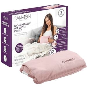 Carmen C85043PNK Rechargeable Hot Water Bottle & Cosy Hand, Body Warmer, Fast Heating, No Refill, Over Heat Protection, Portable Heating Pad for Pain Relief Cramps, Automatic Temperature Control, Pink Carmen C85043PNK Rechargeable Hot Water Bottle & Cosy Hand, Body Warmer, Fast Heating, No Refill, Over Heat Protection, Portable Heating Pad for Pain Relief Cramps, Automatic Temperature Control, Pink