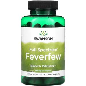 Swansons Swanson Full Spectrum Feverfew, 380mg Head and Migraine Support 100 Capsules Swansons Swanson Full Spectrum Feverfew, 380mg Head and Migraine Support 100 Capsules