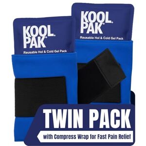 Koolpak Deluxe Hot and Cold Gel Packs Reusable with Compression Wrap Heat & Ice Therapy for Pain Relief, Injuries & Muscle Aches Adjustable Elastic Holster 2 Pack (29 cm x 12 cm) Koolpak Deluxe Hot and Cold Gel Packs Reusable with Compression Wrap Heat & Ice Therapy for Pain Relief, Injuries & Muscle Aches Adjustable Elastic Holster 2 Pack (29 cm x 12 cm)