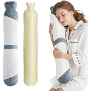 Homealexa Long Hot Water Bottle with Hand Pocket Cover, 2L Large Rubber Hot Water Bottles with Zipper Cover Easy Take on/Off, Extra Big Wearable Hot Water Bag for Relief Pain Waist Neck Homealexa Long Hot Water Bottle with Hand Pocket Cover, 2L Large Rubber Hot Water Bottles with Zipper Cover Easy Take on/Off, Extra Big Wearable Hot Water Bag for Relief Pain Waist Neck