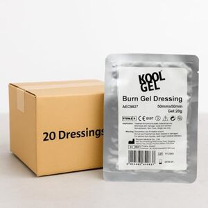 Koolpak KoolGel Burn Dressing 5cm x 5cm – Instant Soothing Relief for Burns, Scalds and Sunburn, 1st and 2nd Degree Burns – Sterile Hydrogel First Aid Treatment (20 Pack) Koolpak KoolGel Burn Dressing 5cm x 5cm – Instant Soothing Relief for Burns, Scalds and Sunburn, 1st and 2nd Degree Burns – Sterile Hydrogel First Aid Treatment (20 Pack)
