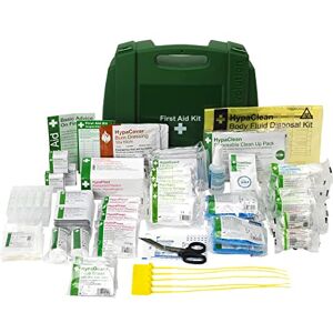 Safety First Aid Group Workplace First Aid Kit British Standard (Large 100 Persons) Wall Mountable with Inspection Tags, Extra Plasters, Eye Wash Pods, Body Fluid Disposal Pack Safety First Aid Group Workplace First Aid Kit British Standard (Large 100 Persons) Wall Mountable with Inspection Tags, Extra Plasters, Eye Wash Pods, Body Fluid Disposal Pack