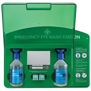 Reliance Medical Eye Wash Station Complete Emergency Solution with Illumination, Includes Eye Bandage, Saline Eye Wash 500 ml, Saline Eye Wash Pods Reliance Medical Eye Wash Station Complete Emergency Solution with Illumination, Includes Eye Bandage, Saline Eye Wash 500 ml, Saline Eye Wash Pods