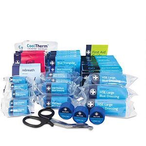 Reliance Medical First Aid Kit Refill Large Catering, for High & Low-Risk Environments, Ideal for Workplace, Home, Travel, Holiday, Includes Dressing Pads, Bandages, Emercengy Essentials, Blue Reliance Medical First Aid Kit Refill Large Catering, for High & Low-Risk Environments, Ideal for Workplace, Home, Travel, Holiday, Includes Dressing Pads, Bandages, Emercengy Essentials, Blue