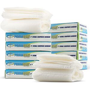 Primacare WB-7701-CS Pack of 12 First Aid Sterile Compress Bandage for Wound Dressing, Medical Supplies Gauze Bandage Rolls, 4" x 7" Pad Primacare WB-7701-CS Pack of 12 First Aid Sterile Compress Bandage for Wound Dressing, Medical Supplies Gauze Bandage Rolls, 4" x 7" Pad