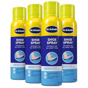 Dr. Scholl's Work Dr. Scholl’s Fresh Step Anti Odour Shoe Spray, Eliminates Odor For Up To 48 Hours. Fresh Scent, Quick Drying, Suitable For All Shoe Types, Running Trainers, Sports, & More, 150ml , Pack of 4 Dr. Scholl's Work Dr. Scholl’s Fresh Step Anti Odour Shoe Spray, Eliminates Odor For Up To 48 Hours. Fresh Scent, Quick Drying, Suitable For All Shoe Types, Running Trainers, Sports, & More, 150ml , Pack of 4