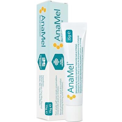 ANAMEL Honey Ointment 15g – Natural Relief for Haemorrhoids (Piles), Fissures, Nappy Rash, & Itchy Bum – Steroid-Free Cream That Helps Relieve Anus Itch, Anus Pain & Discomfort ANAMEL Honey Ointment 15g – Natural Relief for Haemorrhoids (Piles), Fissures, Nappy Rash, & Itchy Bum – Steroid-Free Cream That Helps Relieve Anus Itch, Anus Pain & Discomfort