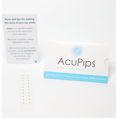 AcuPips Fertility Acupressure Ear Seed Kit – 20 Silver Plated Seeds – Includes Ear Placement Map – Holistic Reproductive Health & Conception Support – UK Acupuncturist Designed AcuPips Fertility Acupressure Ear Seed Kit – 20 Silver Plated Seeds – Includes Ear Placement Map – Holistic Reproductive Health & Conception Support – UK Acupuncturist Designed
