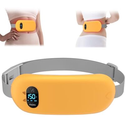 BouZaFoFa Heat Pad for Period Pain Relief, Upgraded 6 Heat Massage Modes Electric Fast Heating Pad for Lower Back Pain Cramp Menstrual Rechargeable USB Heated Belt Gifts for Women Girls Her Yellow BouZaFoFa Heat Pad for Period Pain Relief, Upgraded 6 Heat Massage Modes Electric Fast Heating Pad for Lower Back Pain Cramp Menstrual Rechargeable USB Heated Belt Gifts for Women Girls Her Yellow