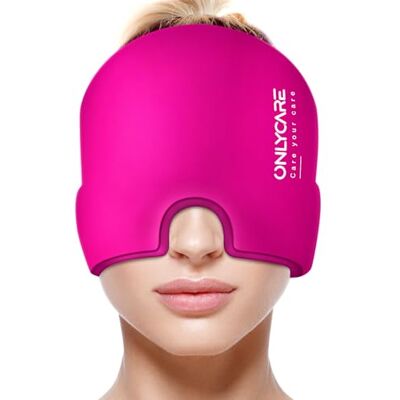 ONLYCARE Migraine Relief Cap, Upgraded Odorless Headache Relief Cap 360° Gel Surround Ice Pack Mask for Migraine, Sinus, Stress, Frontal Headaches ONLYCARE Migraine Relief Cap, Upgraded Odorless Headache Relief Cap 360° Gel Surround Ice Pack Mask for Migraine, Sinus, Stress, Frontal Headaches