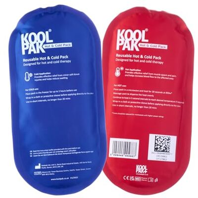 Koolpak 5 x Luxury Hot & Cold Reusable Gel Packs 12.5 x 25.5cm Ice Pack for Injuries Cold Compress for Back Knee Shoulder Pain Relief, Swelling, Joint Stiffness & Muscle Recovery Koolpak 5 x Luxury Hot & Cold Reusable Gel Packs 12.5 x 25.5cm Ice Pack for Injuries Cold Compress for Back Knee Shoulder Pain Relief, Swelling, Joint Stiffness & Muscle Recovery