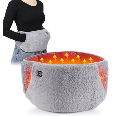 Kouamor 2 in 1 Electric Waist Warmer & Hand Warmer, Period Heat Pad, with 3 Heat Levels, Adjustable Straps, USB Heat Pad with Hand Pockets, for Period Back Belly Joints Pain Women Men, Gray Kouamor 2 in 1 Electric Waist Warmer & Hand Warmer, Period Heat Pad, with 3 Heat Levels, Adjustable Straps, USB Heat Pad with Hand Pockets, for Period Back Belly Joints Pain Women Men, Gray