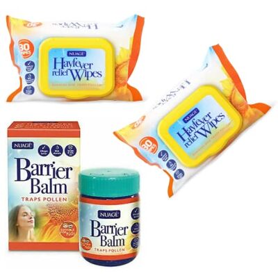 Her Flavour Nuage Hayfever Wipes and Allergen Barrier Balm Allergy Relief Wipes and Balm Natural Remedy for Hay Fever 30 Resealable Wipes Suitable for Face and Hands (2 x 30 Wipes and 1 x Balm) Her Flavour Nuage Hayfever Wipes and Allergen Barrier Balm Allergy Relief Wipes and Balm Natural Remedy for Hay Fever 30 Resealable Wipes Suitable for Face and Hands (2 x 30 Wipes and 1 x Balm)