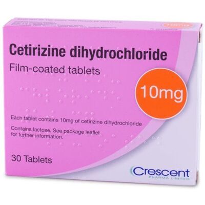 Crescent Pharma Limited 240 x 10mg Cetirizine Dihydrochloride (8 Months Supply) One a Day hay Fever and Allergy Relief Tablets (8x30 Tablets) Crescent Pharma Limited 240 x 10mg Cetirizine Dihydrochloride (8 Months Supply) One a Day hay Fever and Allergy Relief Tablets (8x30 Tablets)
