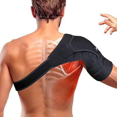 Thx4COPPER Magnetic Shoulder Brace, Compression Support Wrap Belt, Adjustable Stabilizer,Arm Injury Prevention for Dislocated AC Joint, Labrum Tear, Pain, Arthritis, Bursitis, Scapula Tendonitis-RL Thx4COPPER Magnetic Shoulder Brace, Compression Support Wrap Belt, Adjustable Stabilizer,Arm Injury Prevention for Dislocated AC Joint, Labrum Tear, Pain, Arthritis, Bursitis, Scapula Tendonitis-RL