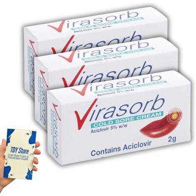 TDY Store 3 x 2g 5% Cold Sore Relief Cream (3 Packs) Effective Treatment TDY Bundle Including Cold Sore Care & Prevention Guide TDY Store 3 x 2g 5% Cold Sore Relief Cream (3 Packs) Effective Treatment TDY Bundle Including Cold Sore Care & Prevention Guide
