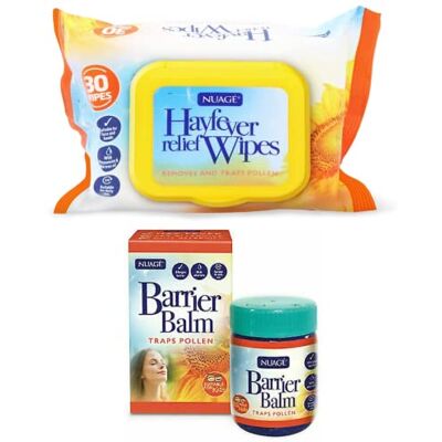 Her Flavour Nuage Hayfever Wipes and Allergen Barrier Balm Allergy Relief Wipes and Balm Natural Remedy for Hay Fever 30 Resealable Wipes Suitable for Face and Hands (1 x 30 Wipes and 1 x Balm) Her Flavour Nuage Hayfever Wipes and Allergen Barrier Balm Allergy Relief Wipes and Balm Natural Remedy for Hay Fever 30 Resealable Wipes Suitable for Face and Hands (1 x 30 Wipes and 1 x Balm)