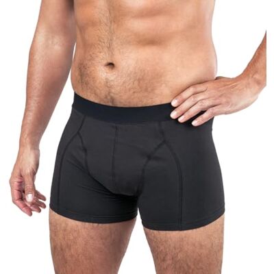 Molicare Men Washable Absorbent Underwear for Incontinence, Discreet Pants for Protecting from Drips & Dribbles, Size M, Black, 1 Pair Molicare Men Washable Absorbent Underwear for Incontinence, Discreet Pants for Protecting from Drips & Dribbles, Size M, Black, 1 Pair