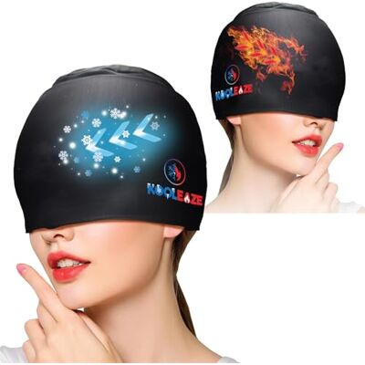 Kool Eaze KOOLEAZE Migraine Relief Black Cap – Hot & Cold Therapy Gel Beanie, Cooling Ice Hat for Migraine, Headache, and Tension Relief Ice Mask for Cold Compression & Warm Therapy Kool Eaze KOOLEAZE Migraine Relief Black Cap – Hot & Cold Therapy Gel Beanie, Cooling Ice Hat for Migraine, Headache, and Tension Relief Ice Mask for Cold Compression & Warm Therapy