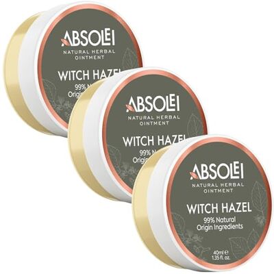 ABSOLEI Hemorrhoids Ointment, Natural Witch Hazel Ointment for Burning, Itching and Discomfort, 40 ml (Pack of 3) ABSOLEI Hemorrhoids Ointment, Natural Witch Hazel Ointment for Burning, Itching and Discomfort, 40 ml (Pack of 3)