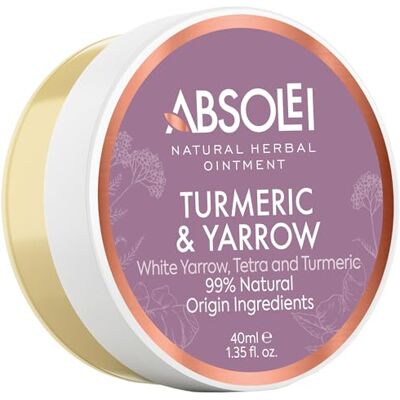 ABSOLEI Hemorrhoids Ointment, Natural Ointment for Burning, Itching and Discomfort with White Yarrow, Tetra and Turmeric, 40 ml (Pack of 1) ABSOLEI Hemorrhoids Ointment, Natural Ointment for Burning, Itching and Discomfort with White Yarrow, Tetra and Turmeric, 40 ml (Pack of 1)